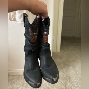 Black Harley Davidson cowboy boots